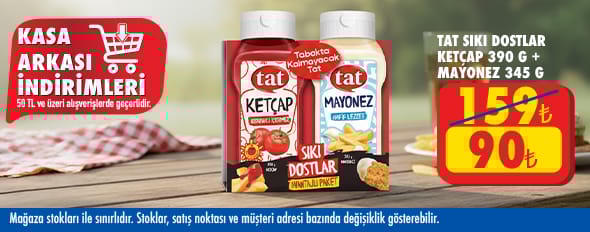 50 TL ve üzeri alışverişte 90.00 TL!