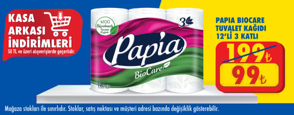 50 TL ve üzeri alışverişte 99.00 TL!