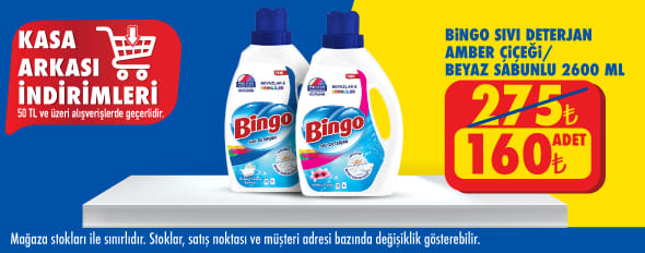 50 TL ve üzeri alışverişte 160.00 TL!