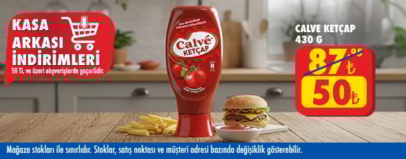 50 TL ve üzeri alışverişte 50.00 TL!