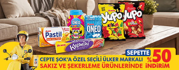 Seçili Sakız ve Şekerlemelerde Sepette %50 İndirim