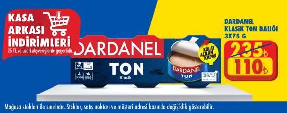 25 TL ve üzeri alışverişte 110.00 TL!