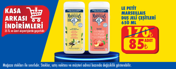 25 TL ve üzeri alışverişte 85.00 TL!