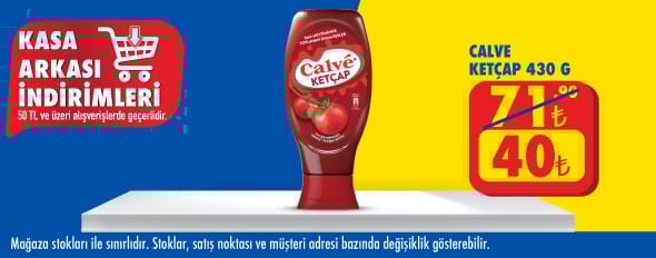 50 TL ve üzeri alışverişte 40.00 TL!