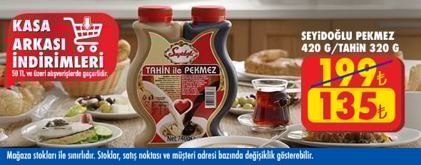 50 TL ve üzeri alışverişte 135.00 TL!