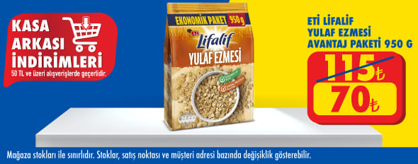 50 TL ve üzeri alışverişte 70.00 TL!