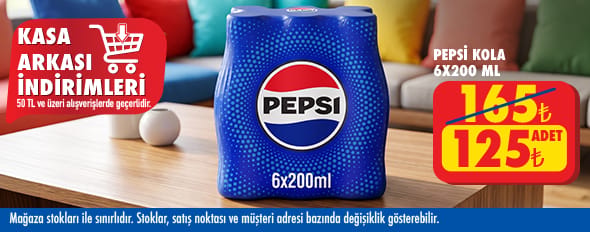 50 TL ve üzeri alışverişte 125.00 TL!