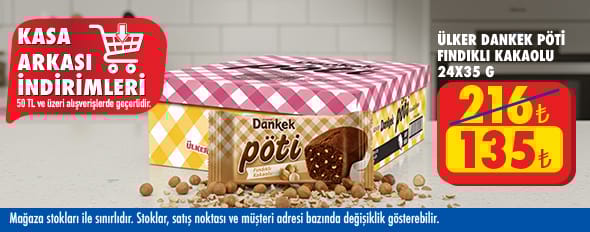 50 TL ve üzeri alışverişte 135.00 TL!