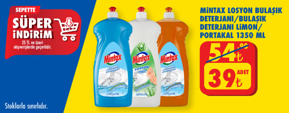 25 TL ve üzeri alışverişte 39,00 TL!