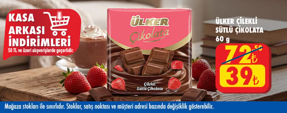 50 TL ve üzeri alışverişte 39.00 TL!