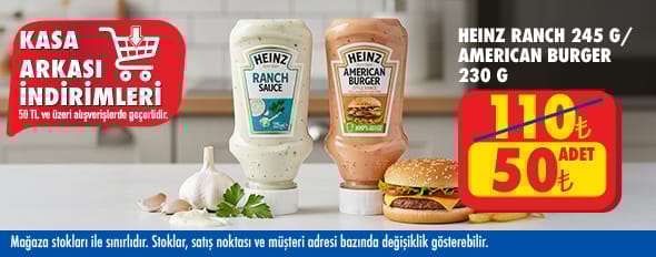50 TL ve üzeri alışverişte 50.00 TL!