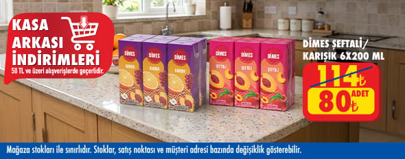 50 TL ve üzeri alışverişte 80.00 TL!