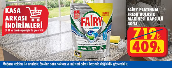 50 TL ve üzeri alışverişte 409.00 TL!