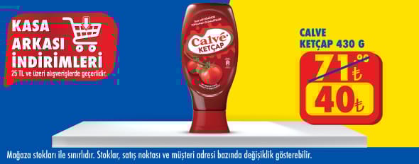 25 TL ve üzeri alışverişte 40.00 TL!
