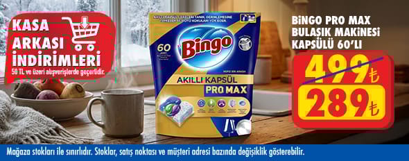 50 TL ve üzeri alışverişte 289.00 TL!