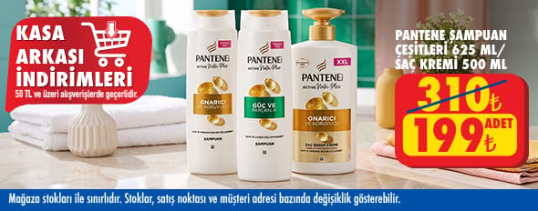 50 TL ve üzeri alışverişte 199.00 TL!