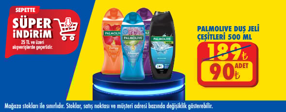 25 TL ve üzeri alışverişte 90.00 TL!