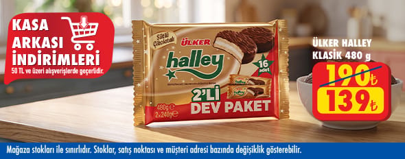 50 TL ve üzeri alışverişte 139.00 TL!