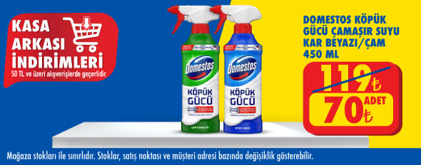 50 TL ve üzeri alışverişte 70.00 TL!