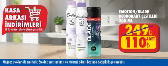 50 TL ve üzeri alışverişte 110.00 TL!