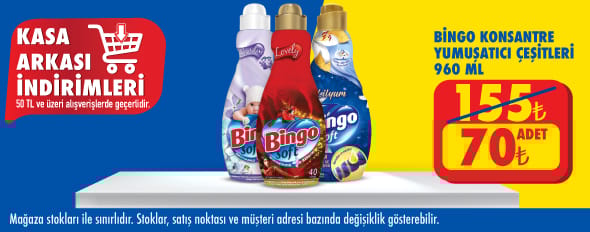 50 TL ve üzeri alışverişte 70.00 TL!
