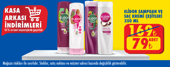 50 TL ve üzeri alışverişte 79.00 TL!