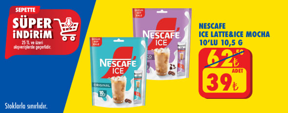 25 TL ve üzeri alışverişte 39,00 TL!