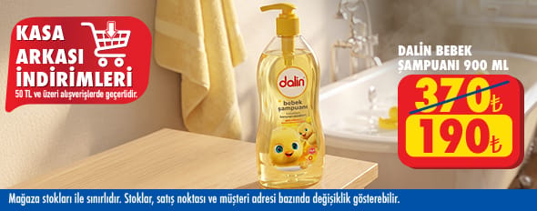 50 TL ve üzeri alışverişte 190.00 TL!