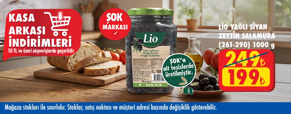 50 TL ve üzeri alışverişte 199.00 TL!