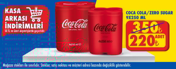 50 TL ve üzeri alışverişte 220.00 TL!