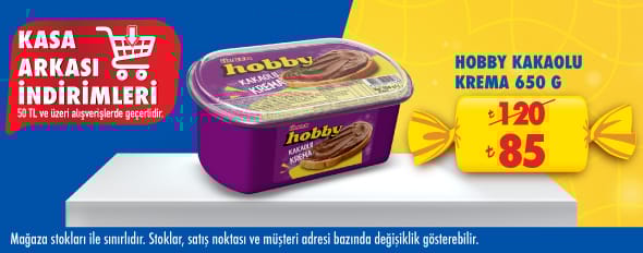 50 TL ve üzeri alışverişte 85.00 TL!