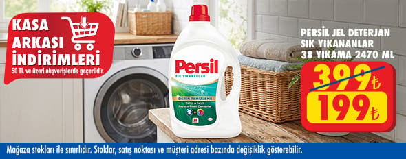 50 TL ve üzeri alışverişte 199.00 TL!