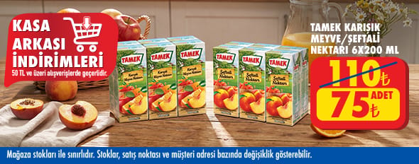 50 TL ve üzeri alışverişte 75.00 TL!