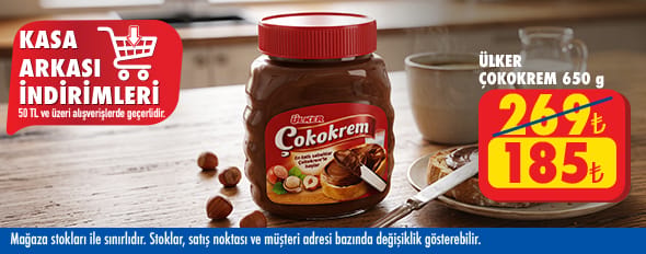 50 TL ve üzeri alışverişte 185.00 TL!