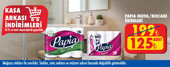 50 TL ve üzeri alışverişte 125.00 TL!