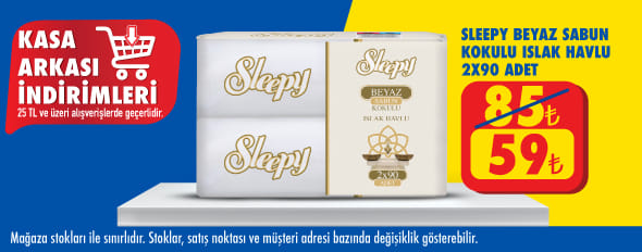 25 TL ve üzeri alışverişte 59.00 TL!