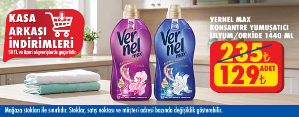 50 TL ve üzeri alışverişte 129.00 TL!