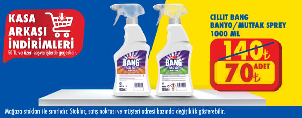 50 TL ve üzeri alışverişte 70.00 TL!