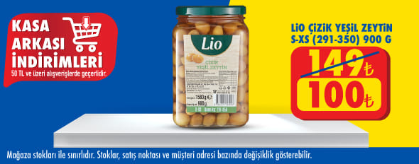 50 TL ve üzeri alışverişte 100.00 TL!