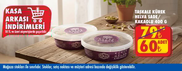 50 TL ve üzeri alışverişte 60.00 TL!