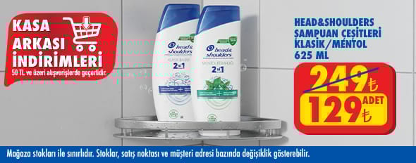 50 TL ve üzeri alışverişte 129.00 TL!
