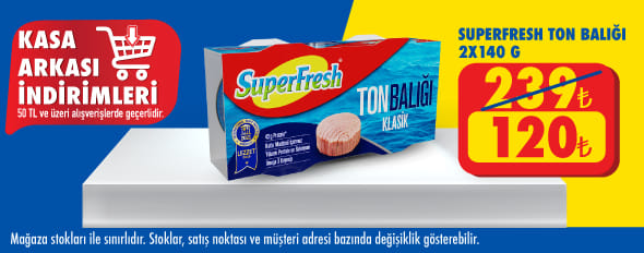 50 TL ve üzeri alışverişte 120.00 TL!