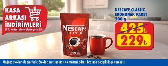 50 TL ve üzeri alışverişte 229.00 TL!