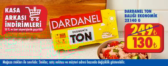 50 TL ve üzeri alışverişte 130.00 TL!