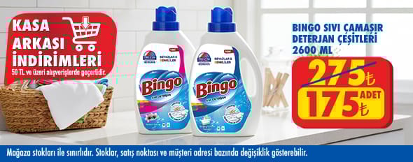 50 TL ve üzeri alışverişte 175.00 TL!