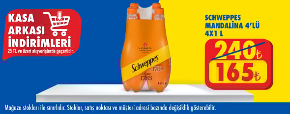 25 TL ve üzeri alışverişte 165.00 TL!