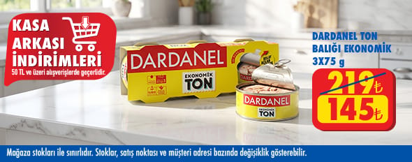 50 TL ve üzeri alışverişte 145.00 TL!