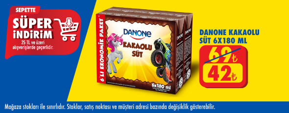 25 TL ve üzeri alışverişte 42.00 TL!