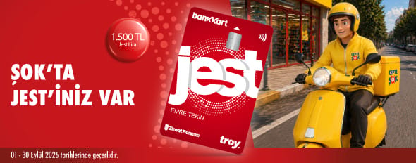 2.500 TL ve üzeri her alışverişinize 125 TL, toplamda 1.500 TL Jest Lira