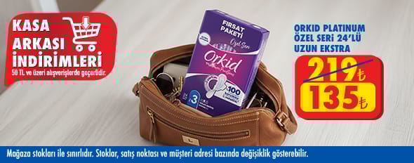 50 TL ve üzeri alışverişte 135.00 TL!